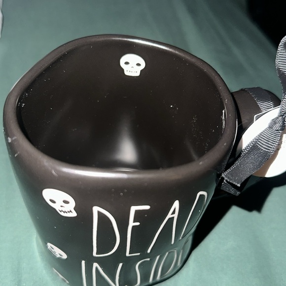 NWT Rae Dunn Dead Inside Skull ceramic mug☠️💀☠️ - Picture 2 of 5